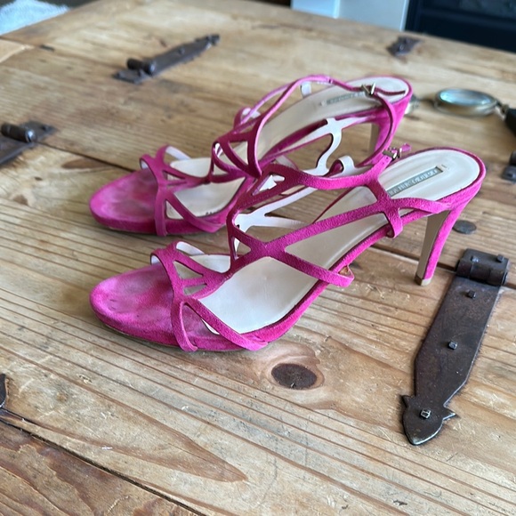 Giorgio Armani Vibrant Pink Strappy Heels - Picture 1 of 4